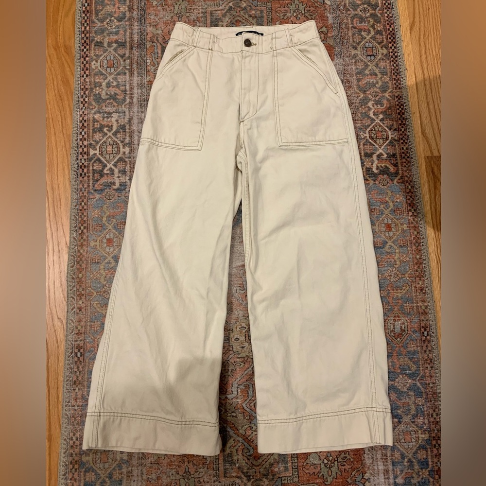 Abercrombie Wide Leg Khakis XS